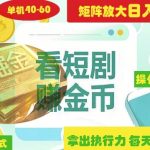 揭秘短剧广告掘金高阶玩法如何矩阵操作实现单日2-4小时收益3-5张-赚网-2025最新网赚项目网,副业网!