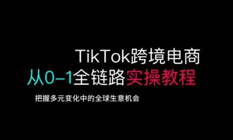 TikTok电商运营从基础到高阶全方位实操-赚网-2025最新网赚项目网，副业网！
